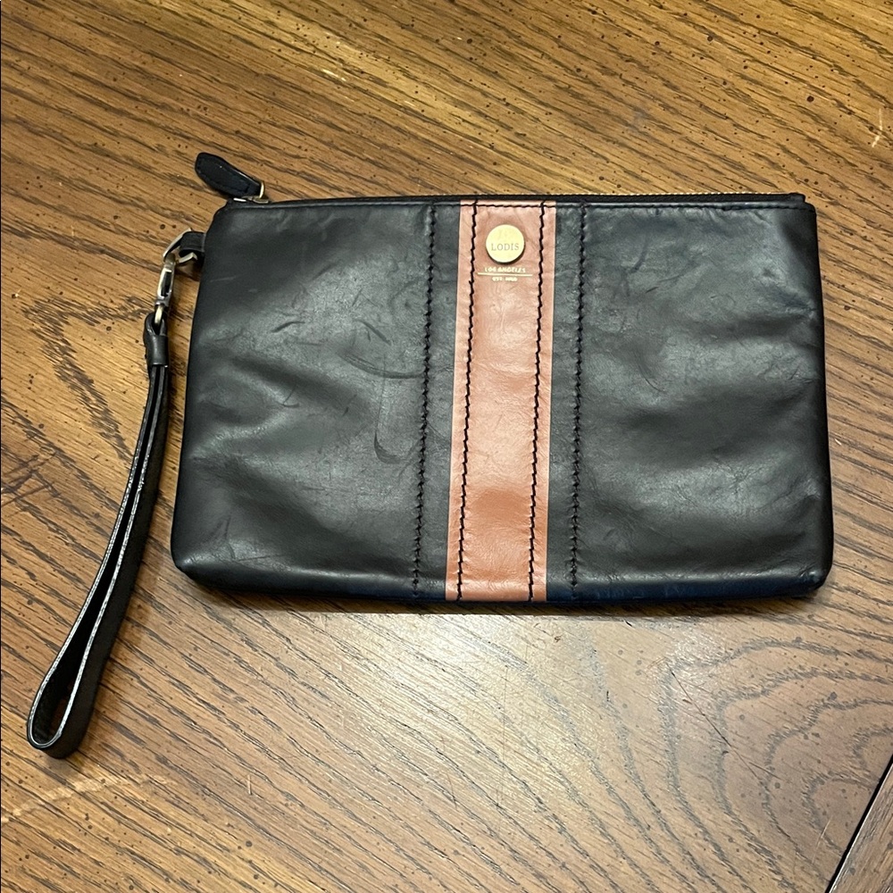 Lodis‎ Black and Brown Wristlet